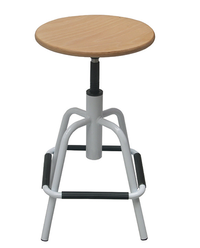 Tabouret avec siège à vis réglable